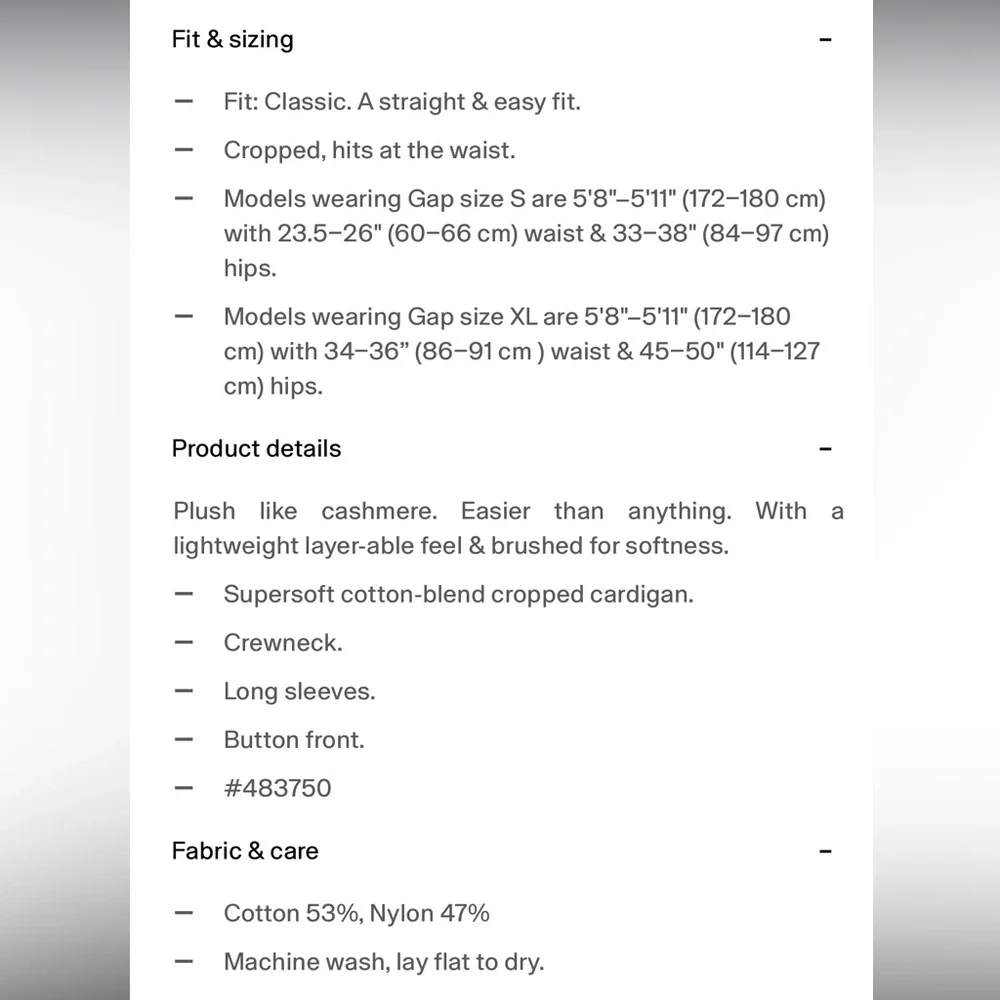 GAP CashSoft Cropped Cardigan - Picture 4 of 5